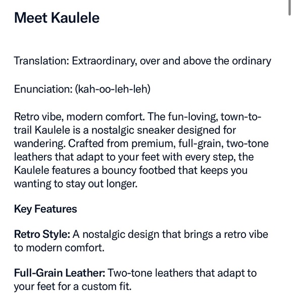 Olukai Kaulele navy leather sneaker W8.5 - Picture 6 of 15